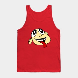 Excited Funny Face Cartoon Emoji Tank Top